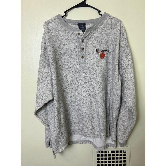 the Edge Other - Vintage Cleveland Browns Football Pullover Sweatshirt The Edge XL Gray